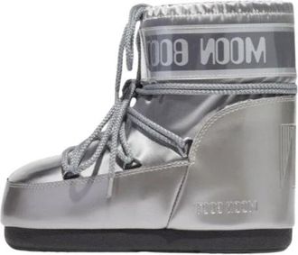 Moon Boot Icon Low Glace Slip-On Laarzen - Dames - Winterlaarzen - Grijs - 39 EU - Polyester - Schoenen