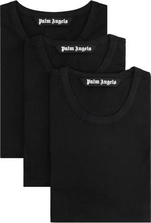 Palm Angels Black Pack Of 3 Crew Neck T-Shirts