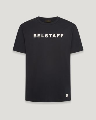 Belstaff Logo T-shirt Mens Cotton Jersey Dark Ink Size 2XL