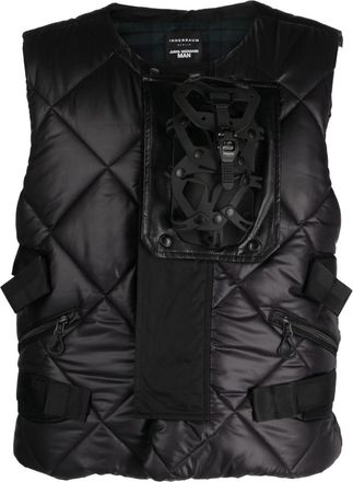 Junya Watanabe x Innerraum quilted backpack utility gilet - men - Polyester/Polyester/Nylon/Wool/Polyurethane/Nylon/Polyurethane/Cotton - S