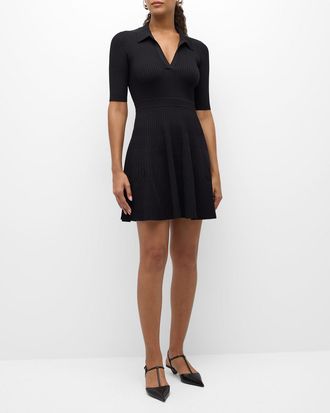 SIMKHAI Patricia Polo Ribbed Mini Dress