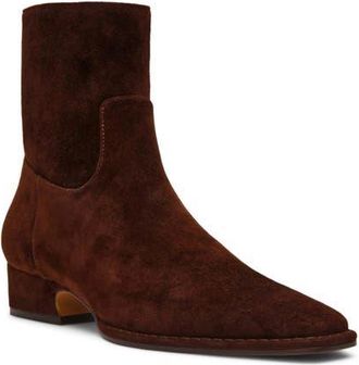Steve Madden Define Block Heel Bootie in Dark Brown Suede at Nordstrom, Size 7.5