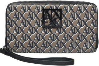 A|X Armani Exchange Wallets & Cardholders, female, Beige, Size: ONE SIZE Allover Logo Wallet