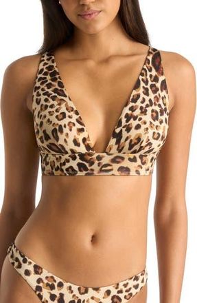 Vitamin A Lyra Bikini Top in Luxe Leopard at Nordstrom Rack, Size Small