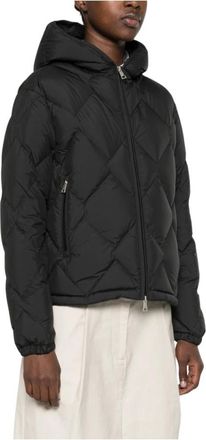 Moncler Jassen, Dames, Zwart, L, Arvouinne Korte Donsjas