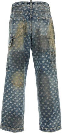 Dsquared2 Logo-Jacquard Denim Jeans - Navy