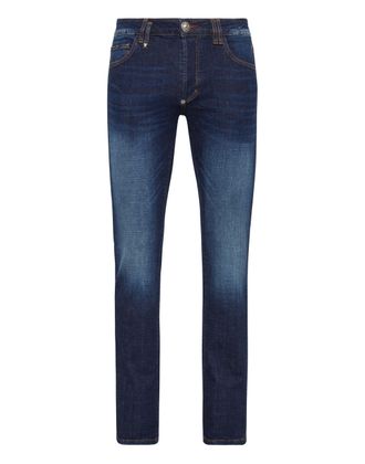 Philipp Plein Denim Super Straight Cut Istitutional