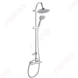 Ferro Ferro Sistema De Ducha Cromado Con Mezclador Termost&aacute;tico Dise&ntilde;o