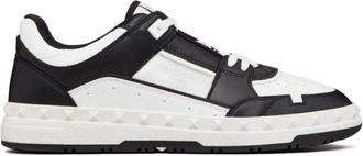 Valentino Garavani Freedots Low-Top Sneaker - Heren - Sneakers - Zwart - 42 EU - Leer - Schoenen