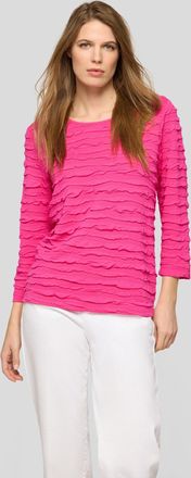 Rabe 3/4-Arm-Shirt RABE, Damen, Gr. 38, malve, Jersey, Obermaterial: 68% Viskose, 28% Polyester, 4% Elasthan, Strukturmuster, regular fit taillenbedeckt, R