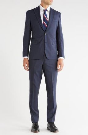 Jack Victor Esprit Solid Blue Wool Suit at Nordstrom Rack, Size 48 Regular