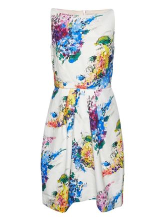 Max Mara pre-owned floral-print dress - White