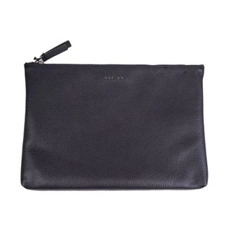 Orciani Clutches, female, Black, Size: ONE SIZE Genuine Leather Clutch