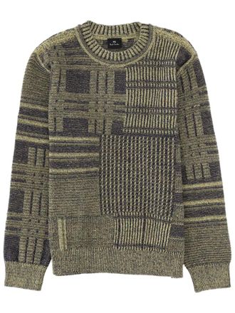 Paul Smith Patchwork Knit Sweater With Ribbed Details