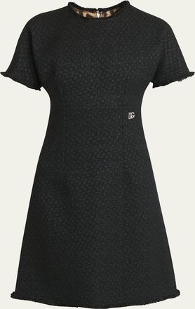 Dolce & Gabbana Rachel Tweed Fringe Short Dress