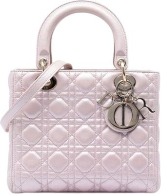 Dior Pre-owned Lady Dior - Dames - Vintage Handtas - Roze - ONE Size - Leer - Vintage