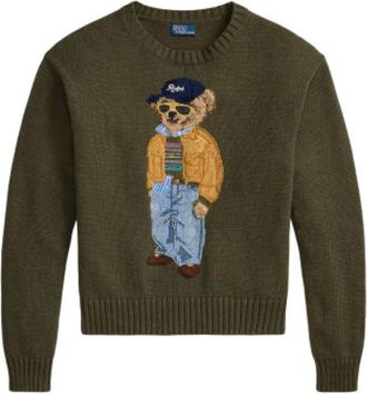 Ralph Lauren Jersey de punto con cuello redondo - Knitwear - Mujer - Verde - XS