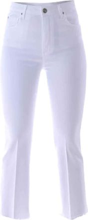 Kocca Witte Katoenen Rechte Broek - Dames - Slim Fit Broeken - Wit - W29 - Katoen - Broeken