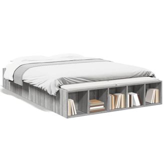 Berkfield Home Bed Frame without Mattress Grey Sonoma 120x190 cm Small Double