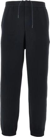 Emporio Armani Embossed Jersey Broeken - Heren - Sweatpants - Zwart - L - Polyester - Broeken