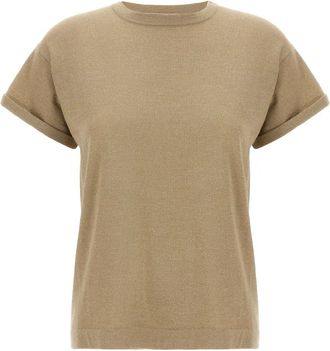 Brunello Cucinelli Mujer, Camisetas, Beige, Talla: XS