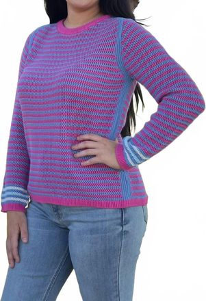 Hatley Pointelle Stripe Sweater In South East Summer
