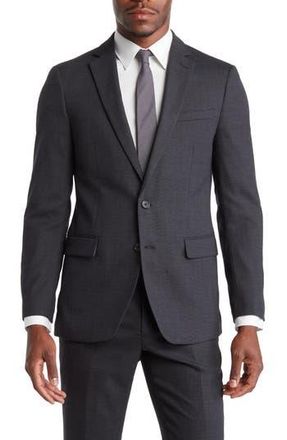 Original Penguin Black Birdseye Stretch Suit Jacket in Charcoal at Nordstrom Rack, Size 44 Regular
