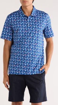 Bugatchi Victor Short Sleeve 8-Way Stretch OoohCotton Knit Polo in Night Blue at Nordstrom Rack, Size Xxx-Large