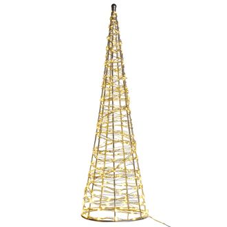 Beliani Decoraci&oacute;n Figura Led Metal Plateado &Aacute;rbol De Navidad Luces Decoraci&oacute;n De Pared Hogar Exteriores Kotala