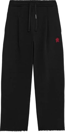 A Paper Kid drawstring raw-hem trousers - unisex - Cotton - M - Black