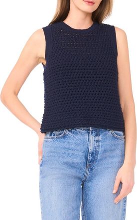 1.State Open Stitch Cotton Blend Sweater Tank in Classic Navy at Nordstrom Rack, Size X-Large