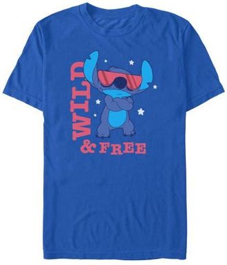 Lilo & Stitch Mens Lilo & Stitch Wild and Free Pose T Shirt in Royal Blue at Nordstrom, Size Xxx-Large