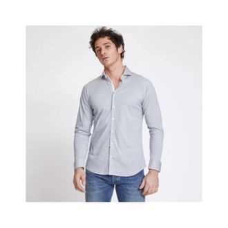 DeSoto Overhemd - Heren - Casual Overhemden - Blauw - S - Katoen - Overhemden