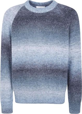 Les Deux Jersey de punto con cuello redondo y degradado - Knitwear - Hombre - Azul - XL