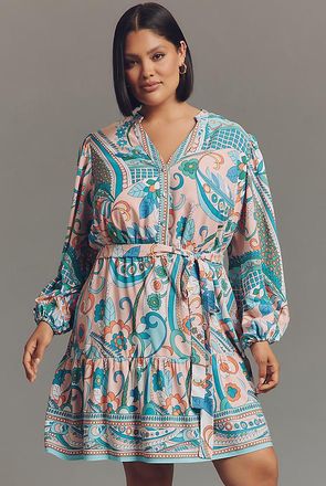 Adrianna Papell Plus Printed Mini Dress