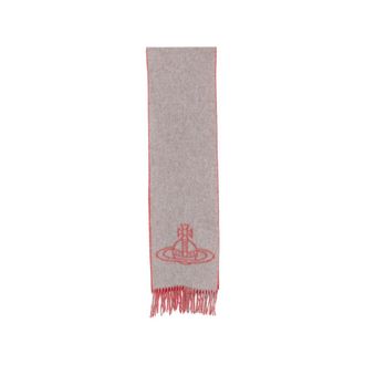 Vivienne Westwood Orb-intarsia Fringed Scarf