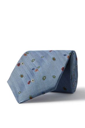 Paul Smith 8cm Embroidered Silk-Faille Tie
