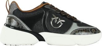 Pinko Alba 03 - Dames - Sneakers - Zwart - 40 EU - Leer - Schoenen