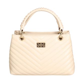 John Richmond Tassen, Dames, Beige, ONE Size, Katoen, Chevron Quilted Handbag