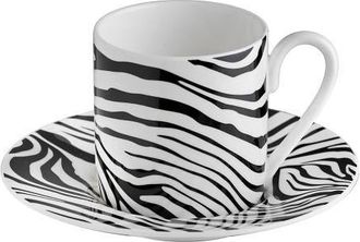 Roberto Cavalli Coffee Cup & Saucer with Luxury Box in Zebrage at Nordstrom
