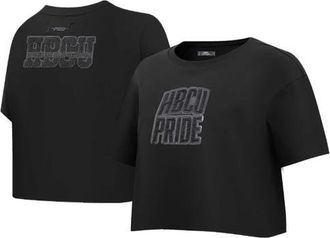 Pro Standard Womens Pro Standard Black HBCU Triple Back Boxy Cropped T-Shirt at Nordstrom, Size X-Large