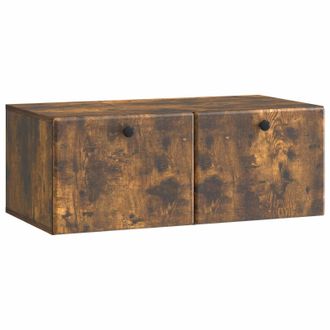 vidaXL Mueble De Tv De Pared 78,5 X 41 X 30 Cm Roble Ahumado Vidaxl