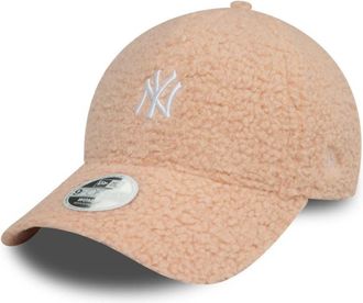 New Era MLB Cap New York Yankees Woman Girl Fluffy Adjustable Warm Team Logo Pink