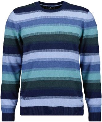 Ragman Rundhalspullover RAGMAN, Herren, Gr. 52, blau (marineblau), 95% Baumwolle 5% Cashmere, ohne Ausschnitt, Pullover Rundhalspullover