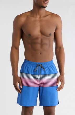 Hurley Lobos Volley Swim Shorts in Blue /Red /White at Nordstrom Rack, Size X-Large