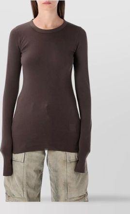 Rick Owens long sleeve fitted crew neck top
