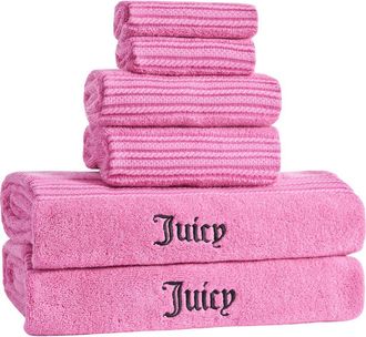 Juicy Couture Alyssa 6-Piece Towel Set in Hot Pink at Nordstrom Rack