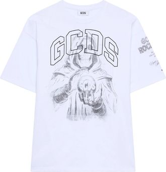 GCDS T-Shirt Con Stampa Gotica-Uomo