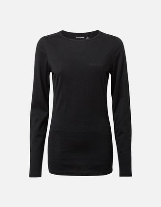Craghoppers Womens Craghoppers Womens/Ladies Merino Crew Neck Long Sleeve Baselayer II Top - Black - Size: 10 uk
