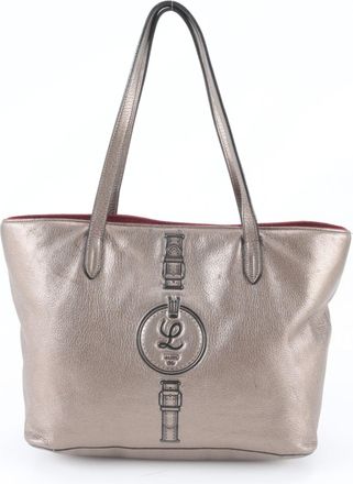 Loewe Gold Leather Handbag Shoulder Bag Tote Bag (Pre-Owned)